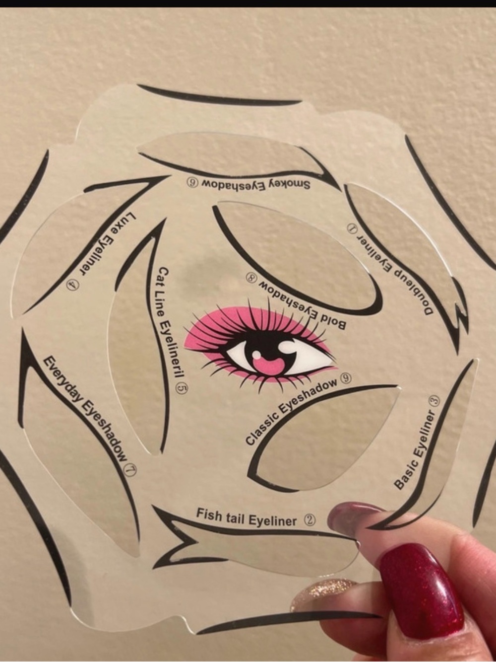 Eyeliner & Eyeshadow Stencil with Pink Eye Graphic